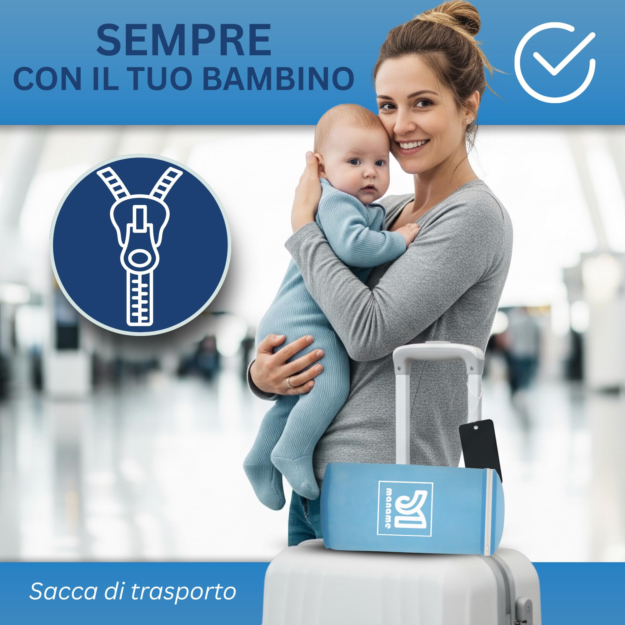 maname Cuscino Neonato 0-1-2-3 Anni Plagiocefalia Antisoffoco Antireflusso - Cuscino Lettino Bambino Viscoelastico Ergonomico - 40x60 Basso, Doppio Rivestimento Anti-Acari Traspirante - Baby Pillow