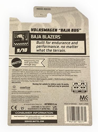 Miniatura 2 de Mattel Hot Wheels Volkswagen Baja Bug, Baja Blazers 9/10 [rojo] 241/250