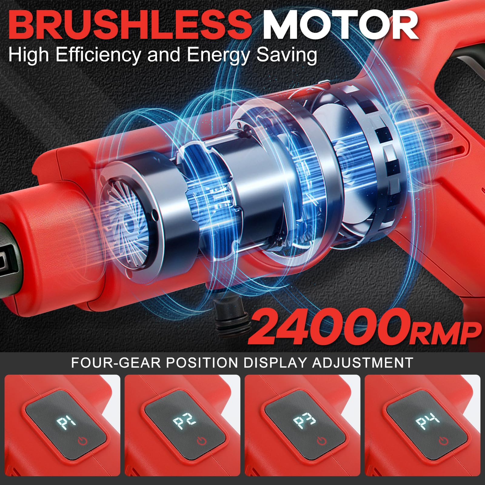 Nettoyeur Haute Pression sans Fil 80 Bar, Compatible avec Milwaukee 18V | Sans Batterie Fournie, Buse 6 en 1 Débit 6 L/min, Moteur sans Balais, Idéal pour Lavage Voiture et Nettoyage Extérieur