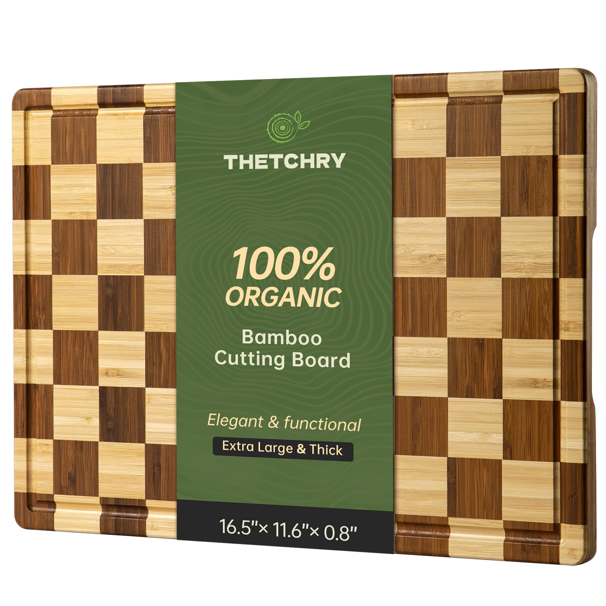 Photo 1 of thetchry Checkered Bamboo Cutting Board