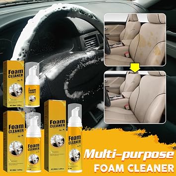 Multipurpose Foam Cleaner, 2026 new foam cleaner, magic rinse-free cleaning spray, multi-functional cleaning agent for car and home, efficient stain removal