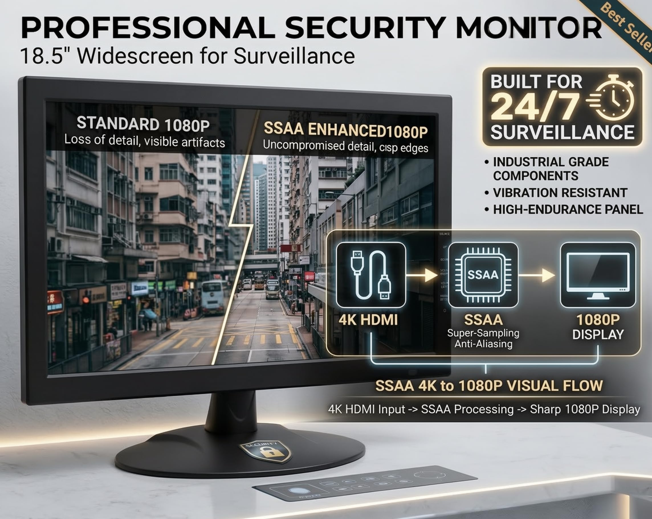 Monitor professionale 101AV 47cm LED 3D FBA - Dettaglio