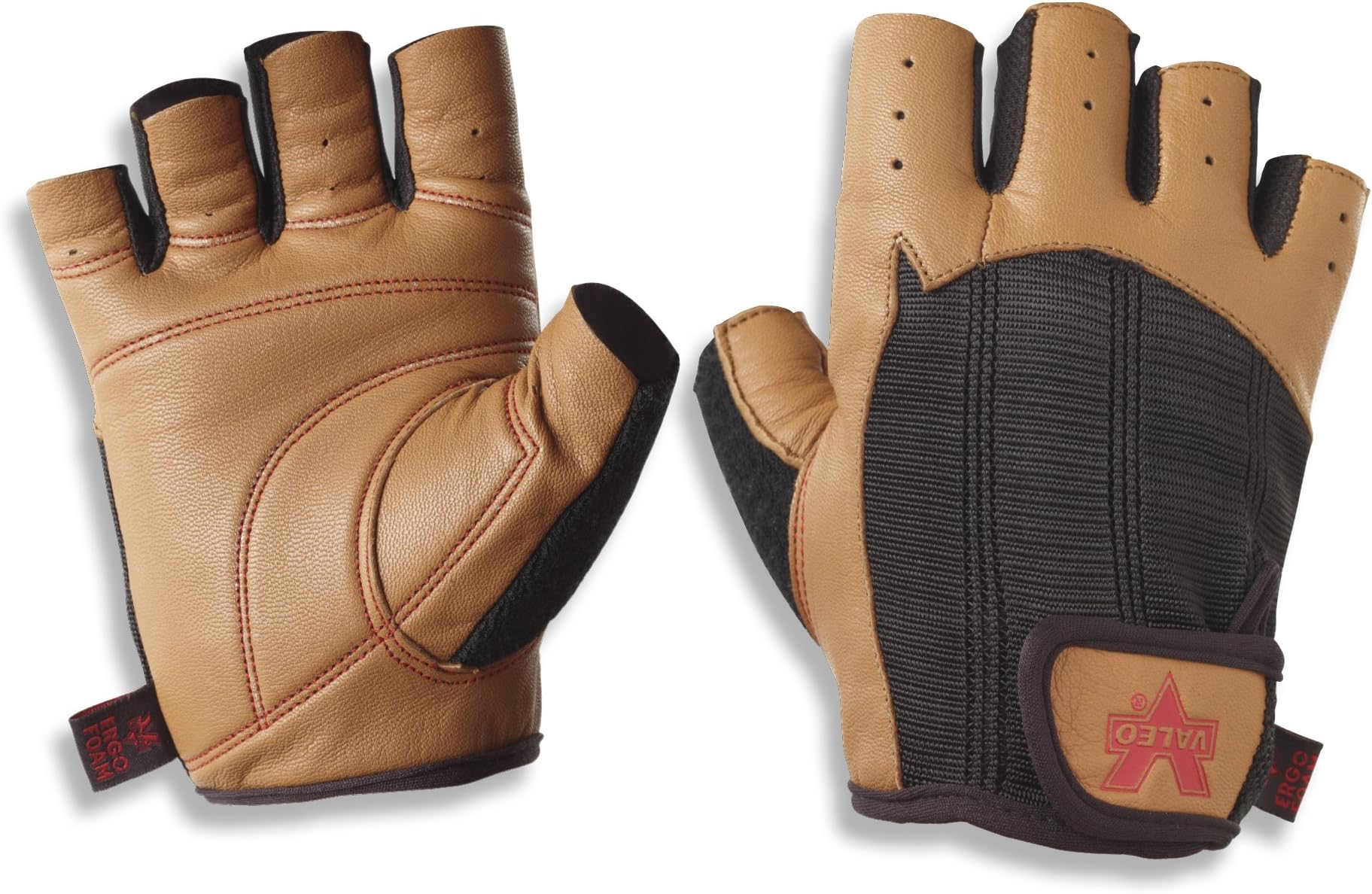 Valeo Padded Ocelot Lifting Gloves, Gym Gloves, Workout Gloves, Exercise Gloves for Powerlifting, Cross Training, Rowing for Men & Women