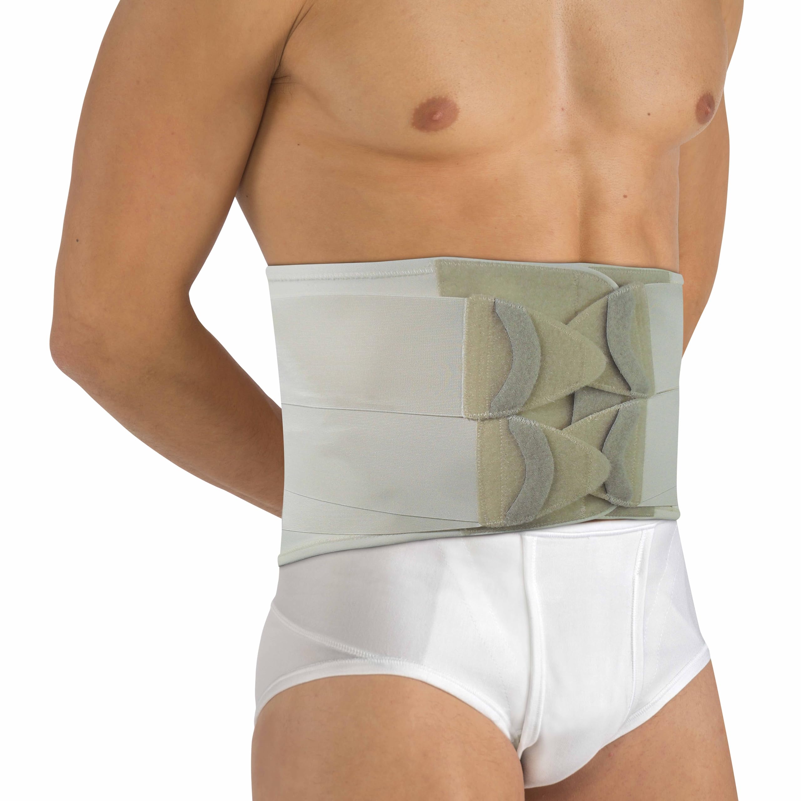 PAVIS - Corsetto Ortho-E – Corsetto Lombare con Tirante a Compressione Mirata e Aste Estraibili- H 33 cm - Antibatterico – Traspirabile - Made in Italy