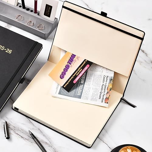 Miniatura 9 de Agenda 2024-2025, agenda 2024-2025, agenda de cuero semanal mensual, julio 2024 a junio 2025, 8.5 x 11 pulgadas, bolsillo interior + marcadores +