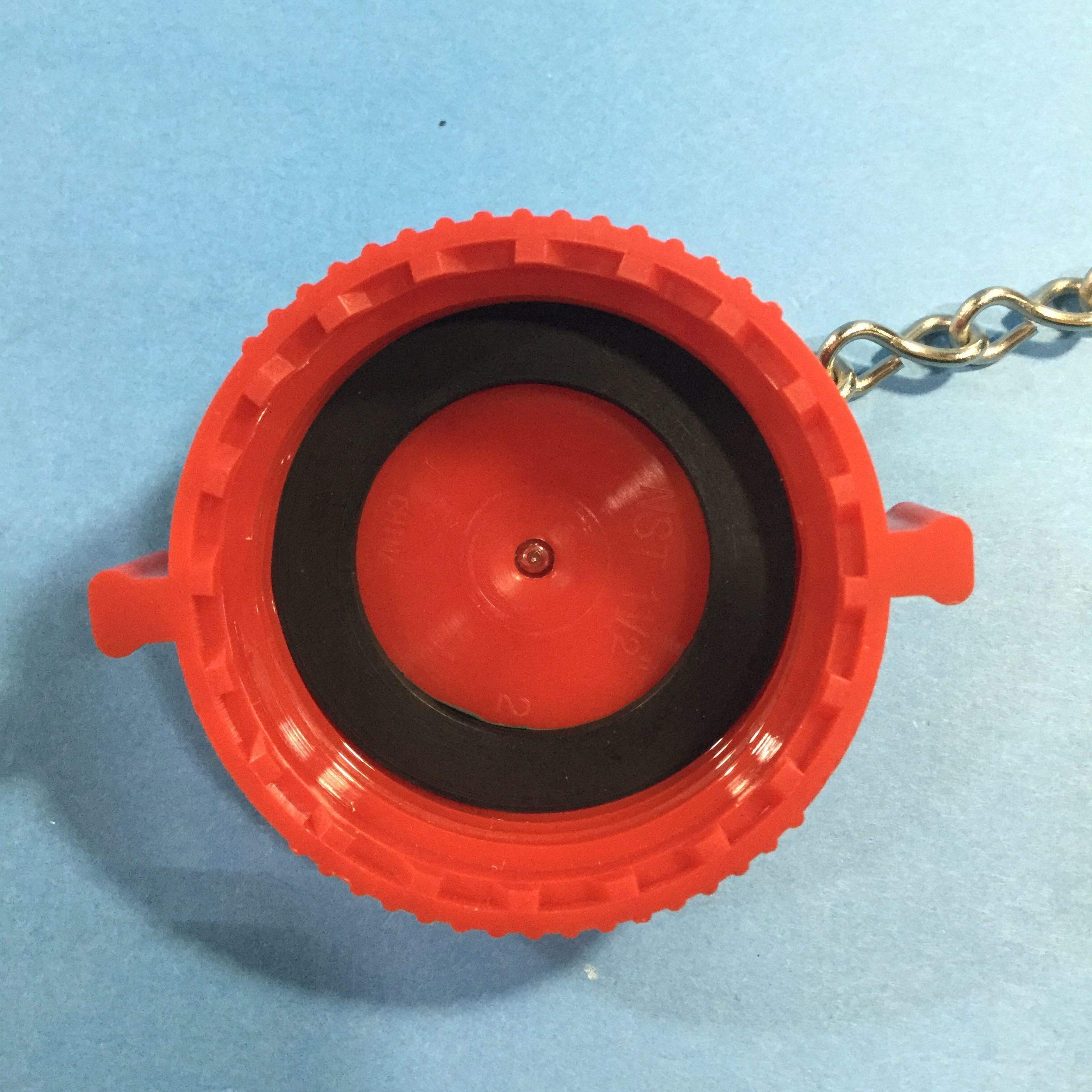 Dixon 1 1/2 'NST (NH) Cap w/cadena ABS plástico de color rojo (pfcw150 F)