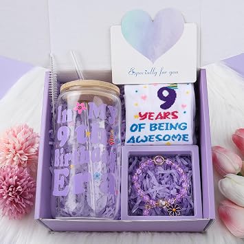 9Th Birthday Gifts For Girls,Purple 9 Year Old Girl Gifts,9th Birthday Gift Ideas, Best Presents For 9 Year Old Girls