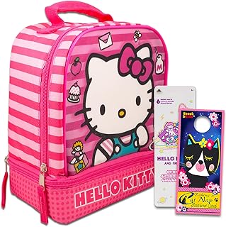 Hello Kitty Lunch Box Set - Bundle with Hello Kitty Lunch Box for Girls, Hello Kitty Stickers, More | Hello Kitty Lunch Bag