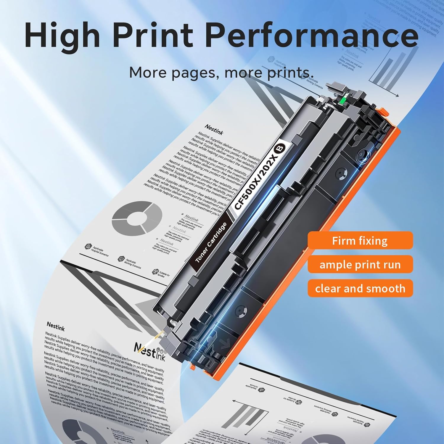 202X Toner Cartridges - High Yield 2 Black Pack Compatible Replacement for HP 202 X 202A Work with Color LaserJet Pro MFP M281fdw Toner, M281cdw Toner Cartridges, Color Laserje Pro M254 | CF500X