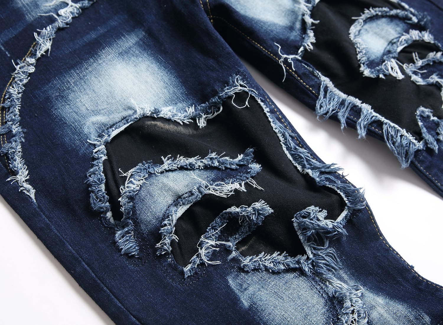 Men's Casual Stylish Straight Slim Fit Jeans Young Hiphop Skinny Denim Pants - Image 2