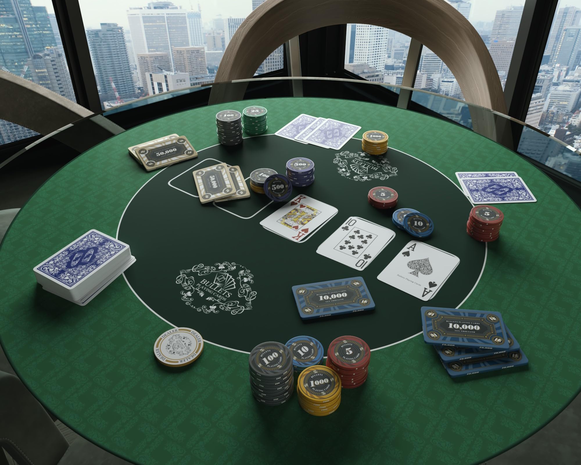 Bullets Playing Cards, Ceramiczne tabliczki pokerowe Silvio z wartościami