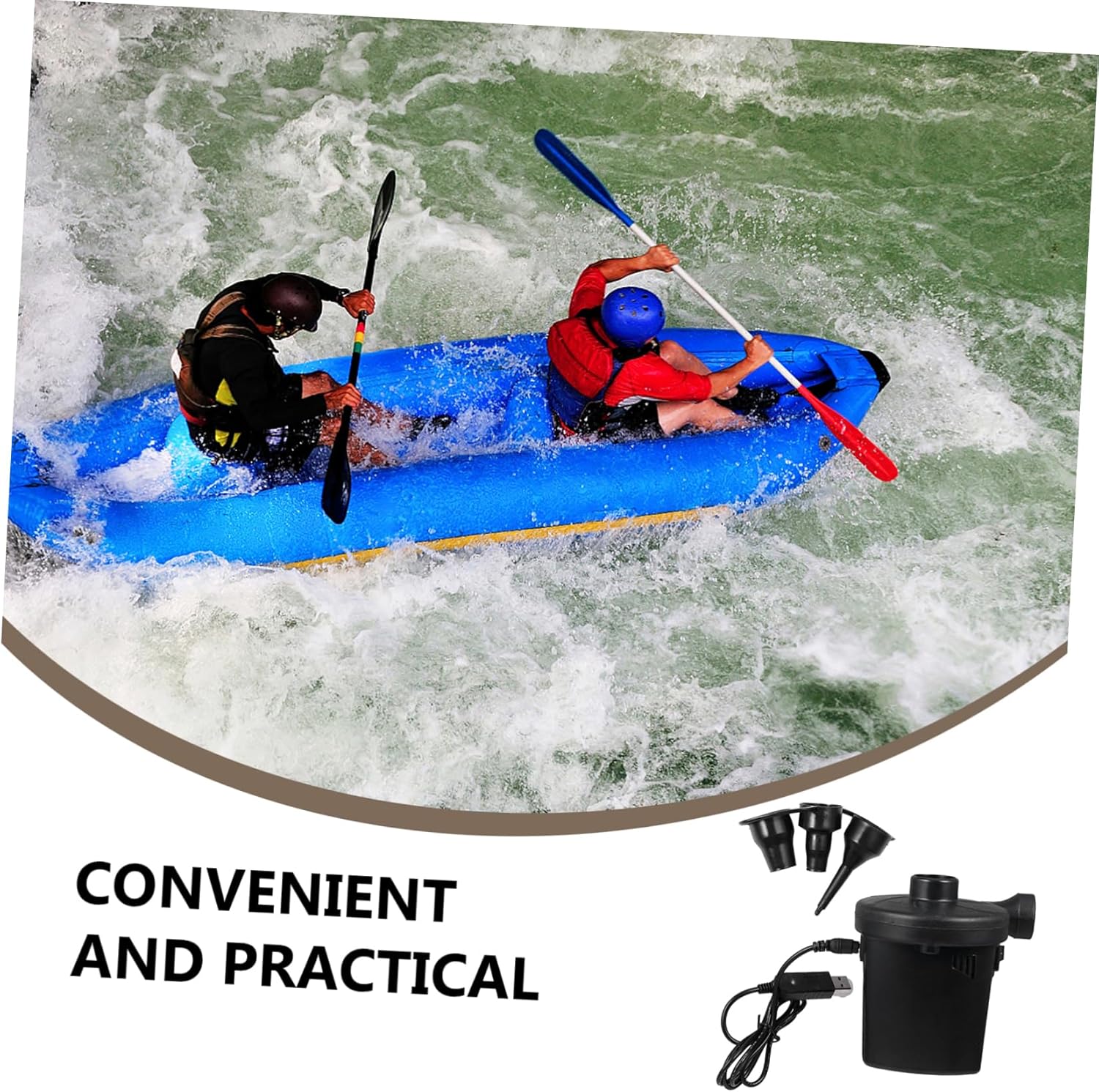 Mobestech USB Electric Air Pump for Quick Inflation of Air Mattresses Pools Rafts More Portable High Speed Inflatable Pump with Efficient Performance Safe Design