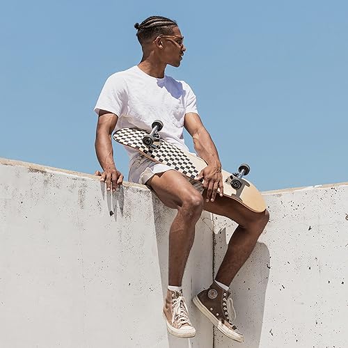 Miniatura 6 de Retrospec Alameda Skateboard Complete  Cubierta de madera de arce canadiense con camiones de aleación de aluminio de 5.5 pulgadas para