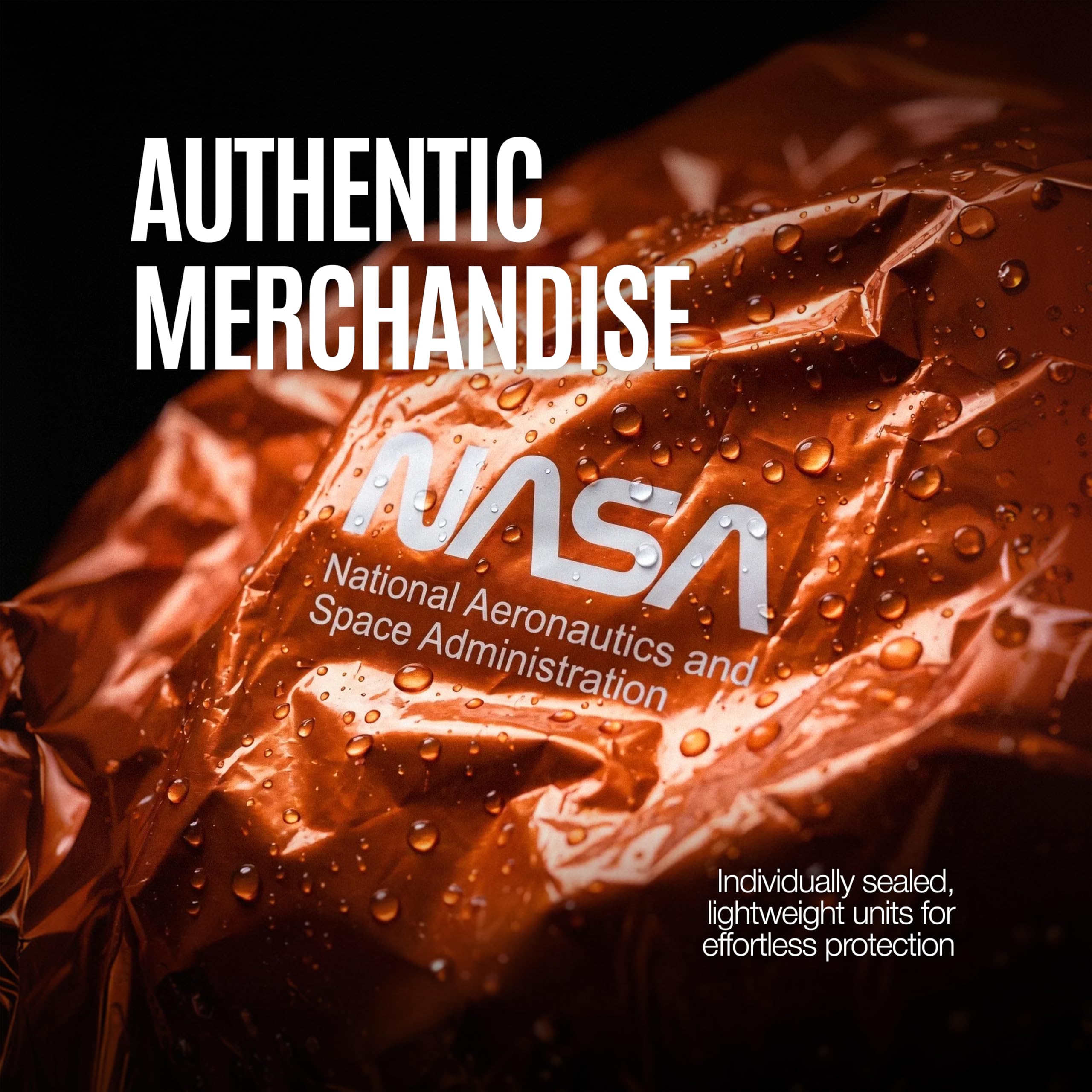 NASA Ponchos de Emergencia (Pack de 4), Mylar Antidesgarro, 92% Retención Térmica, Naranja de Alta Visibilidad