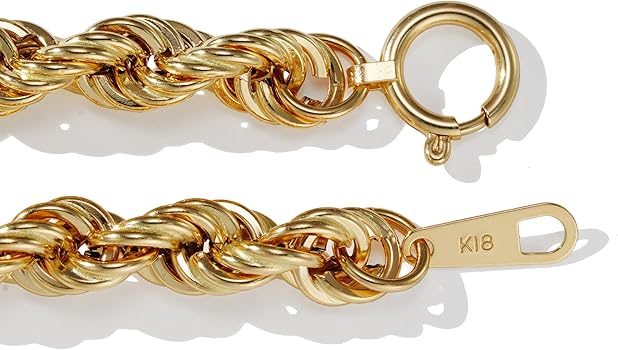 Amazon | [SPERANZA] K18 18金 ロープ ネックレス 5.4mm幅