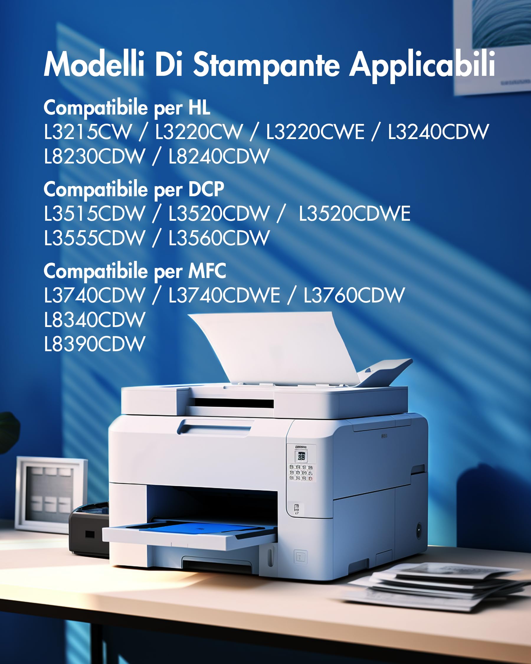 VIPGOOD TN248 TN-248CMYK Toner con Chip Compatibile per Brother TN 248 TN248XL TN-248 per MFC-L3740CDW DCP-L3560CDW MFC L3760CDW DCP-L3520CDW HLL3240CDW HL-L3220CW (Nero Ciano Giallo Magenta, 4-Pack)