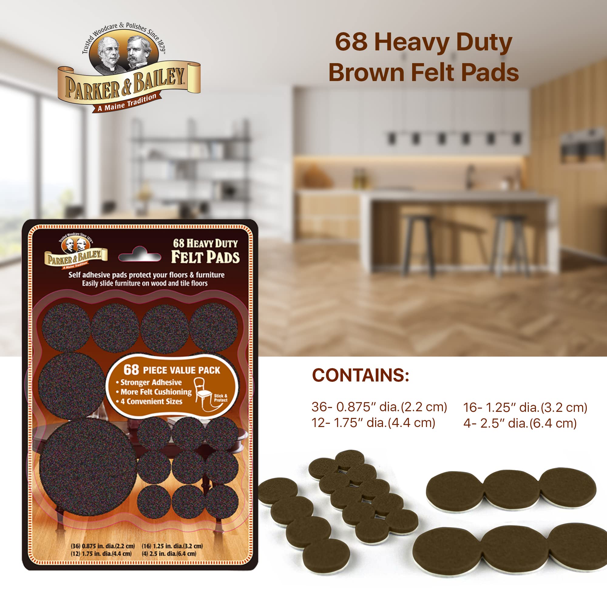 Kit de almohadillas de fieltro negras de alta resistencia Parker & Bai – S. Feldman Housewares Kit de almohadillas de fieltro negras de alta resistencia Parker & Bai – S. Feldman Housewares