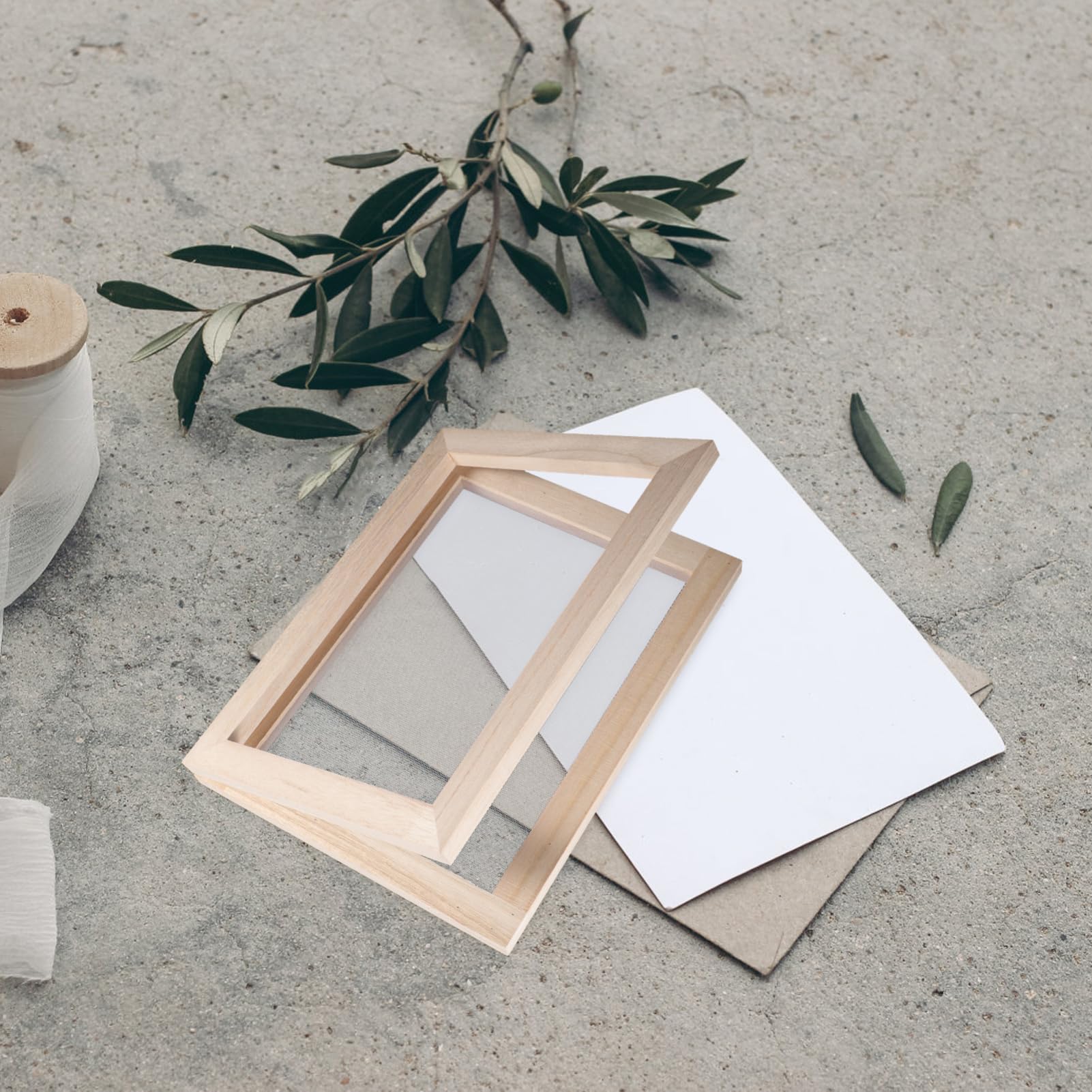 Levemolo Diy Papermaking Kit Wooden Frame Paper Screen Craft Tools for Boys and Girls Handmade Papermaking Screen Papermaking Deckle