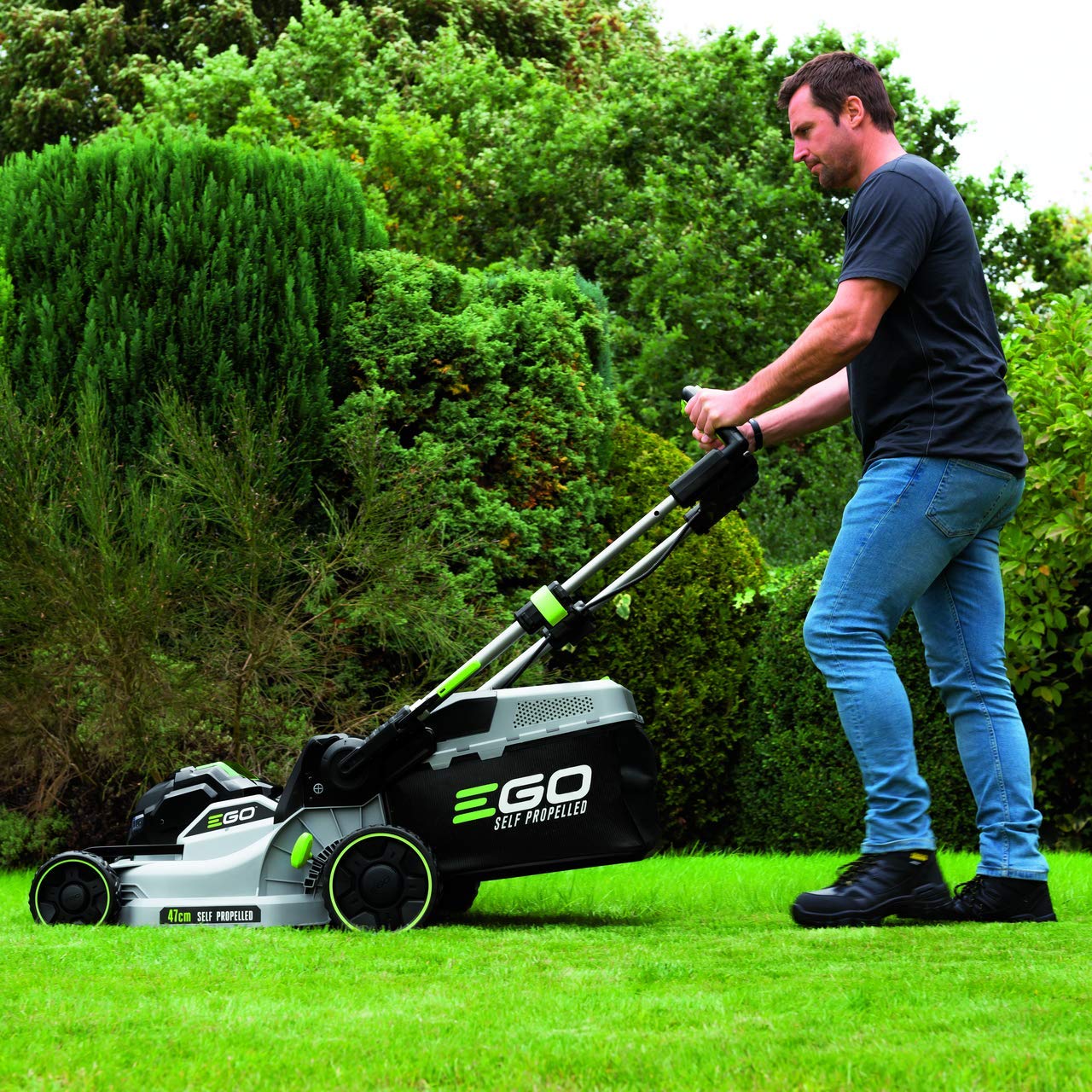 RASAERBA EGO SEMOVENTE 47 CM (COMPLETO - 5AH)