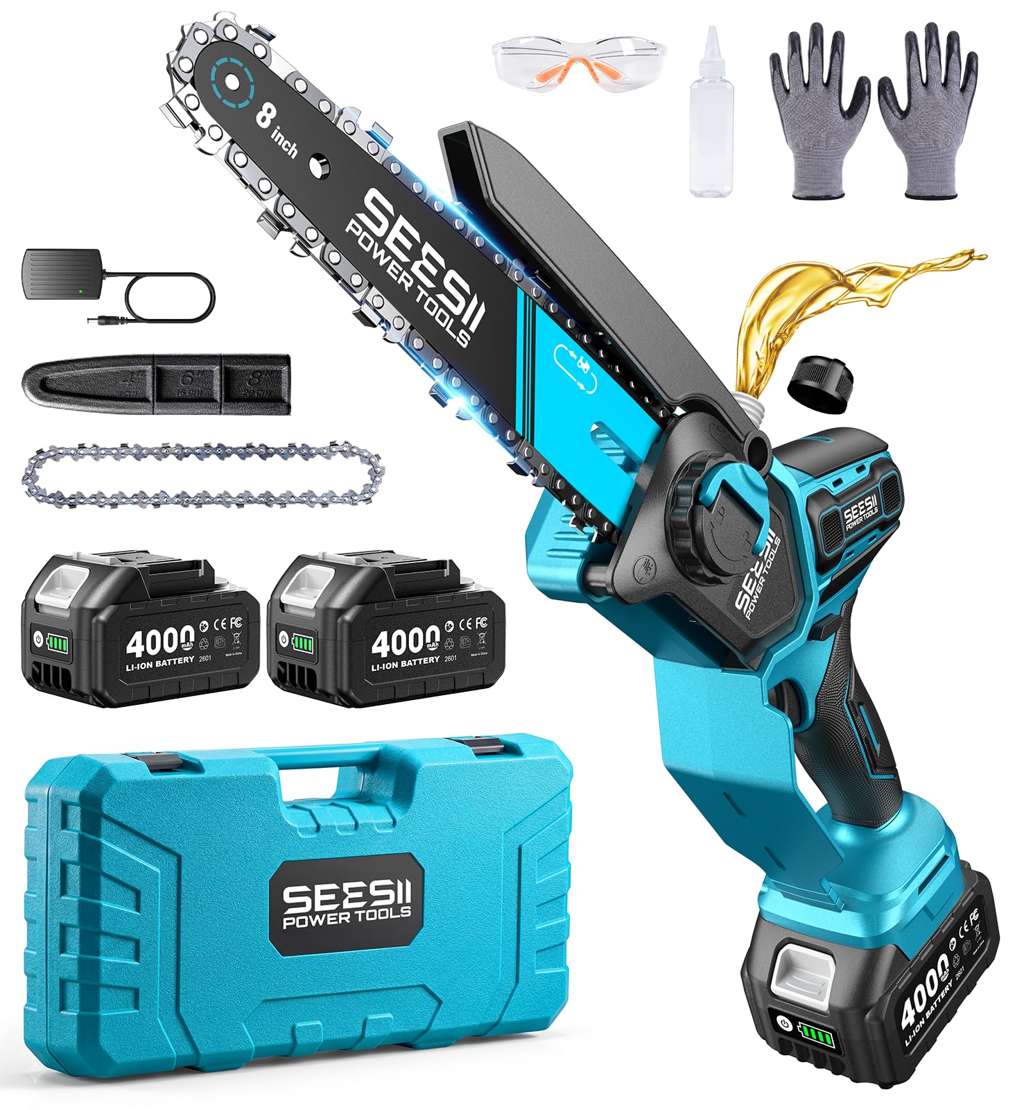 Amazon | 【2026新型】SEESII 8インチ充電式電動チェーンソー