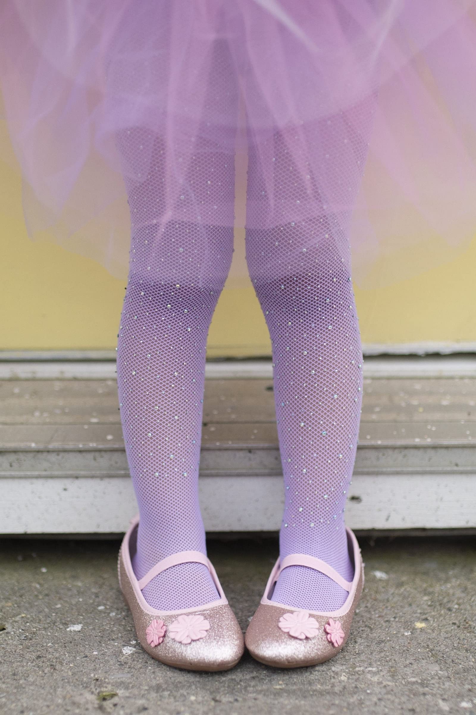 Great Pretenders 23030 Rhinestone Tights Lilac, SIZE US 3-8 Hats, Masks and Party Accessories, Multicoloured, único