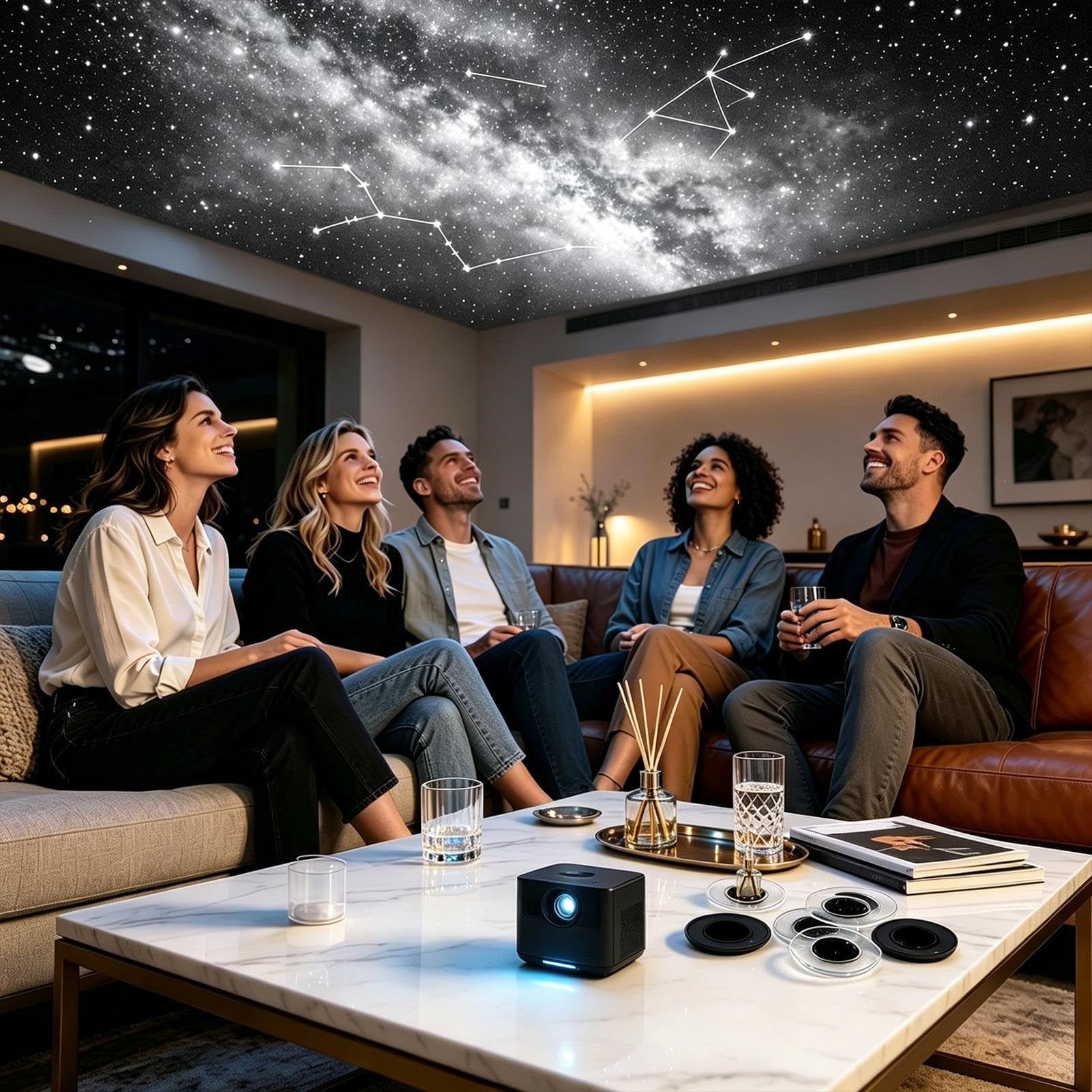 Disco Pellicola per Proiettore Alta Definizione Grandangolo Sostituibile | Dischi Pellicola per Proiettore Per Soffitto Parete Camera Da Soggiorno Casa Relax Feste E Incontri