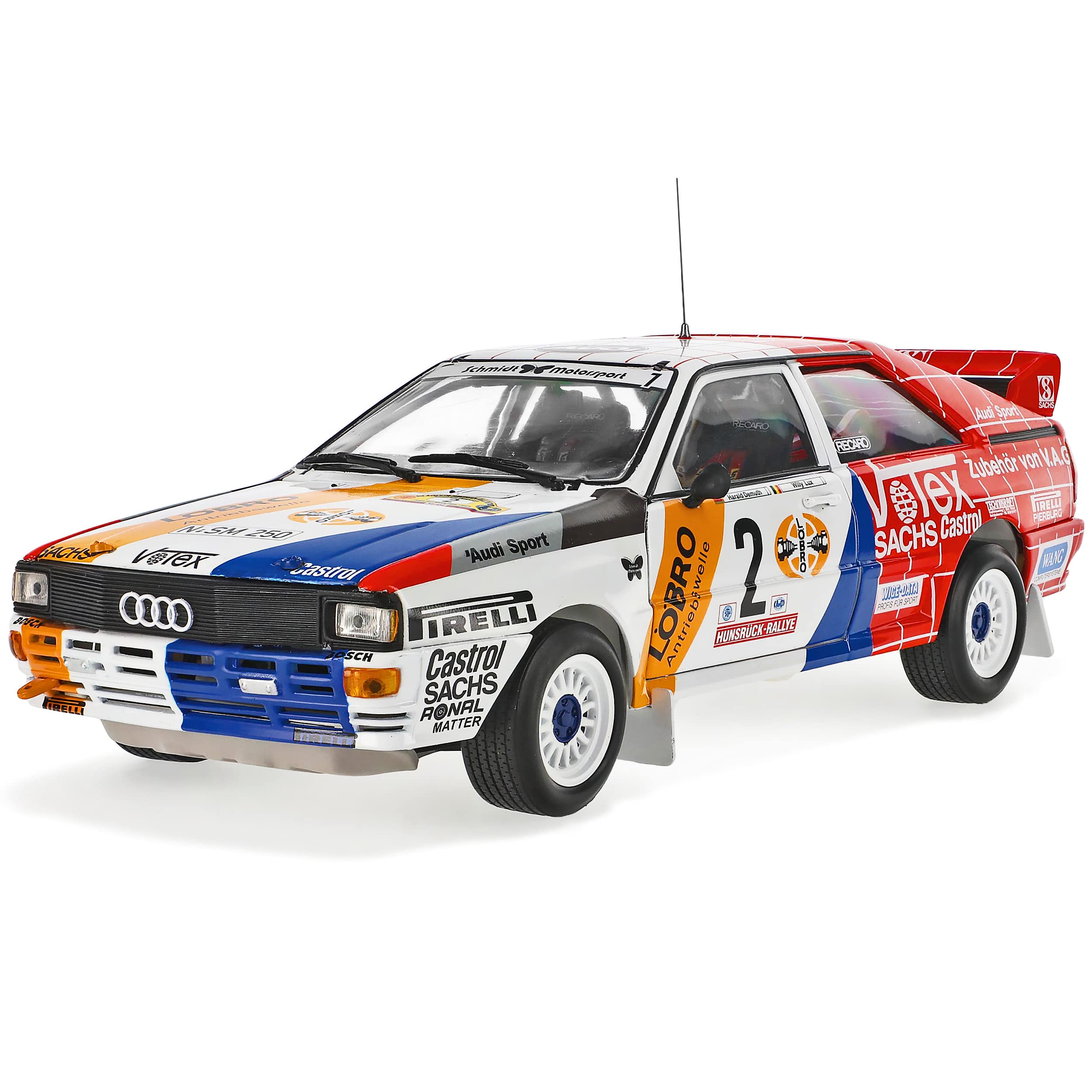 Generisch A*U*D*I Quattro A1 Demuth Lux Gewinner Rallye Hunsrück Deutschland 1984 1/18 Sun Star Modell Auto