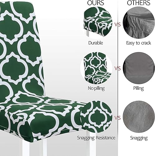 Miniatura 10 de Obstal Fundas negras para sillas de comedor, paquete de 6, universales, elásticas, extraíbles, lavables, fundas de asiento para silla, protectores