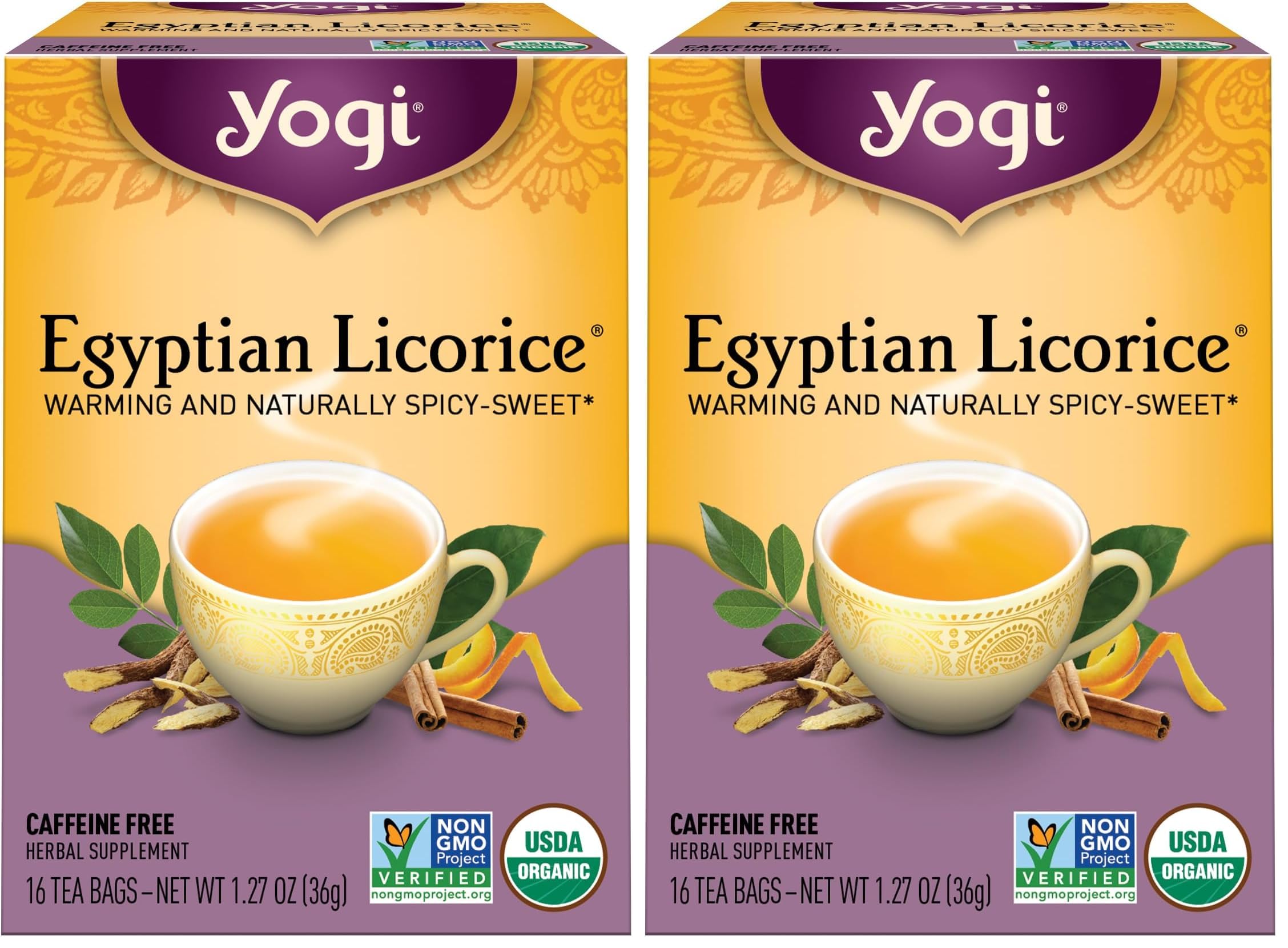 Tea, Egyptian Licorice, 16 Count, Packaging May Vary (Pack of 2)