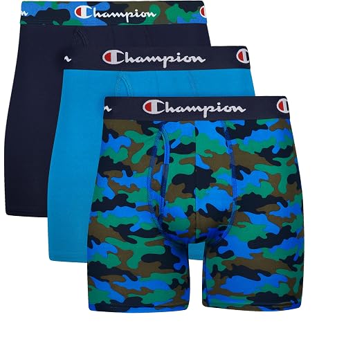 Champion Men's Everyday Active Lightweight Stretch Variety Boxer Briefs - 3 Pack