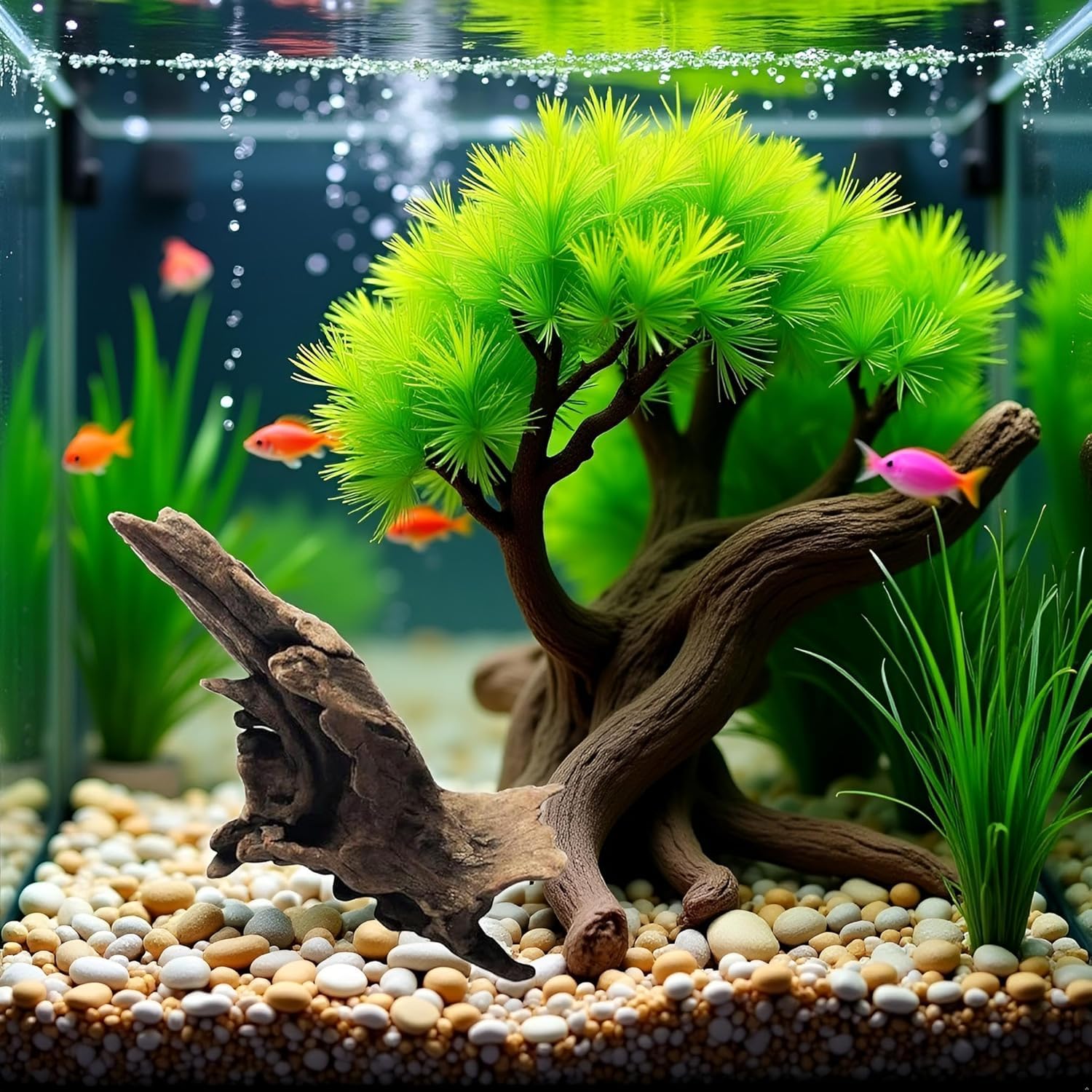 Opemg Landscape Wood Decoration Driftwood Tree Aquarium Fish Tank Plant Stump Ornament Landscap Decor Aquarium Decoration Wood Natural Trunk Random Style Handy and Professional Aquarium Décor - Image 3