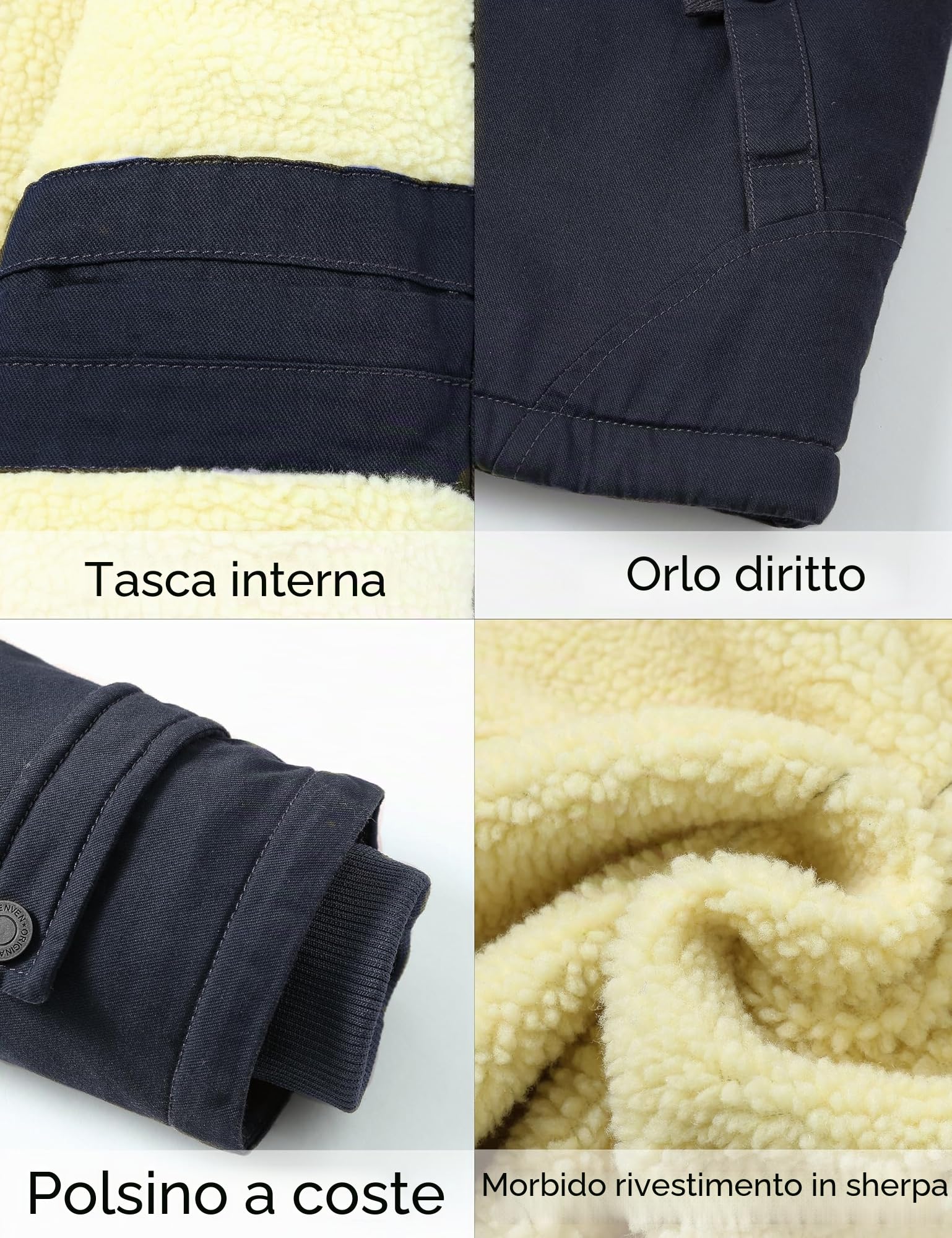 WenVen Cappotto Militare Uomo Invernale Caldo Antivento Esterno | Caldo, Fodera Spessa, Antivento, Imbottita, Isolante,Media Lunga,Cappuccio Rimovibile,Giacca Sportiva,Outdoor, Mezza Stagione