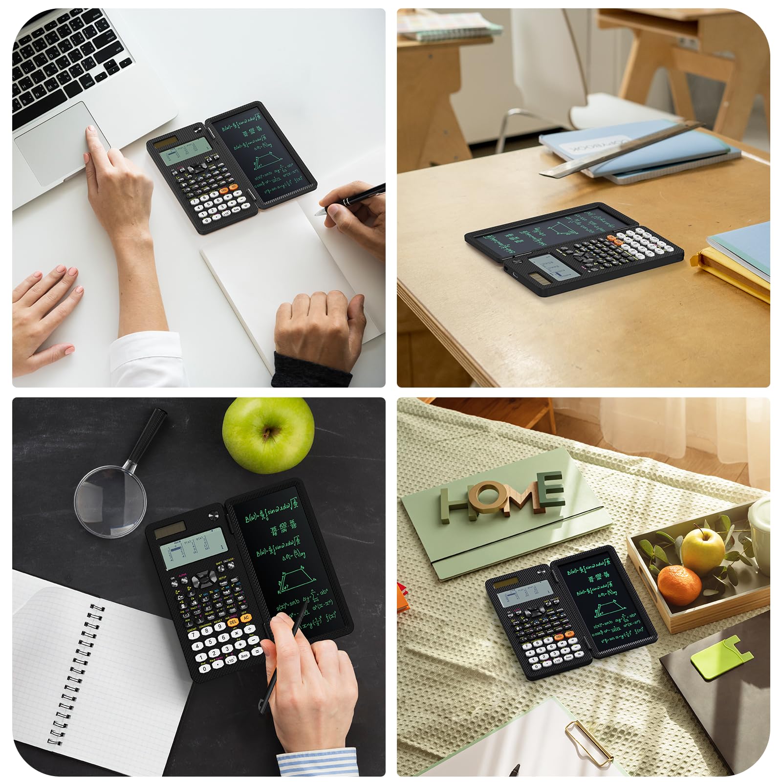 Calculatrice Scientifique NEWYES 82MS Avec Tablette D'écriture - 240 Fonctions, écran 2 Lignes, Double Alimentation (solaire/pile) - Pour Collège, Lycée, études