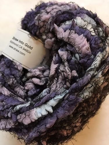 Crystal Palace Poof 9665"Iris" - Hilo de pestañas color morado, lila, azul pálido, negro, 1.76 oz