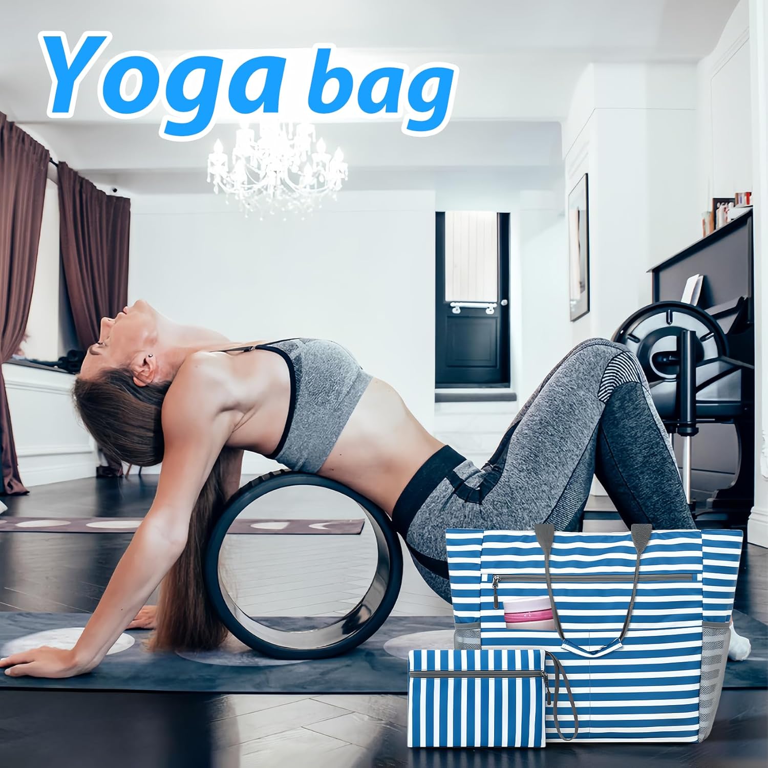 Waterproof Foldable Tote Bag for Travel – Large Carry-On with Zipper Pocket for Beach, Gym, Airplane & Weekend Trips - Image 8