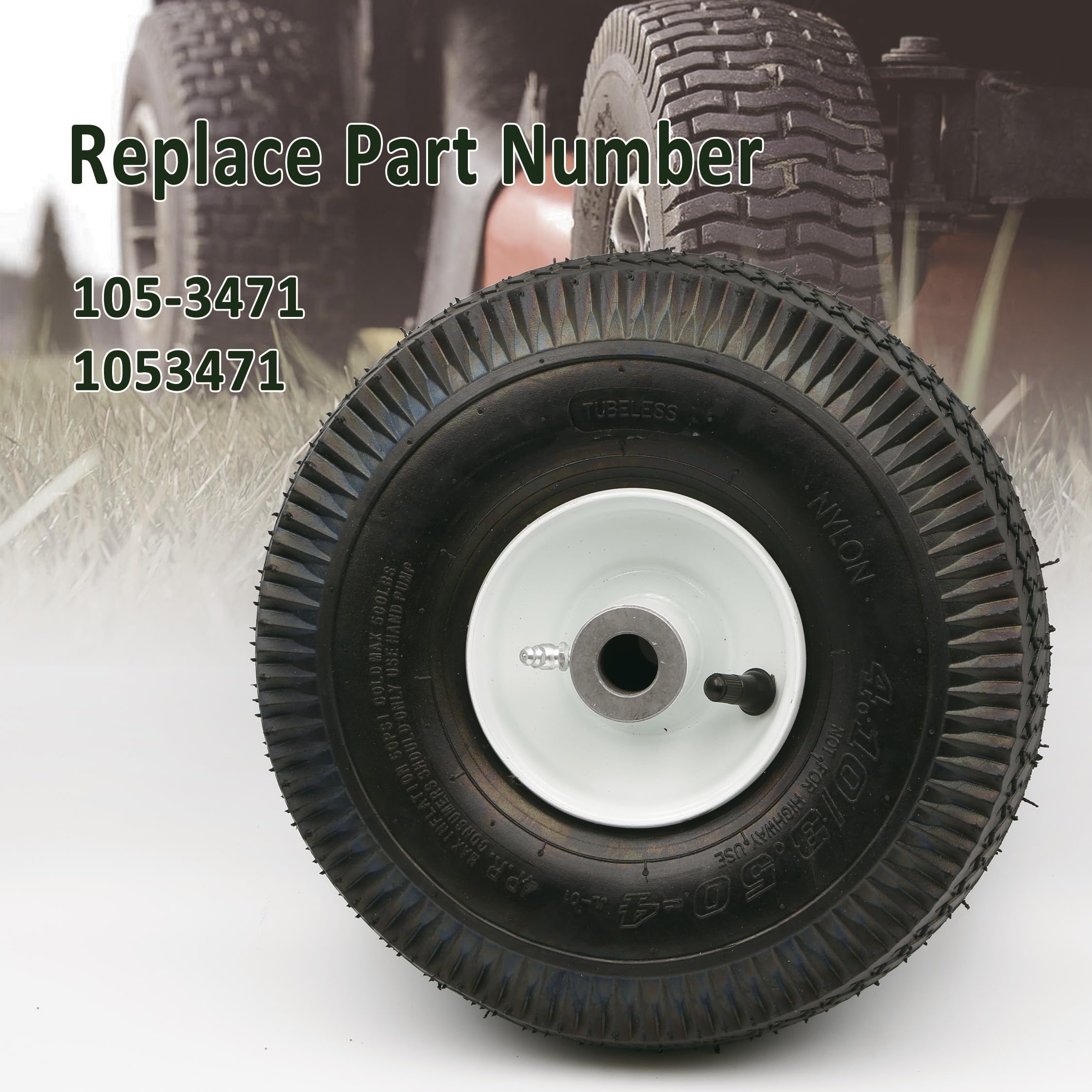Amazon.com: ASTROSYNC 105-3471 Front Wheel And Tire Assembly 4.10