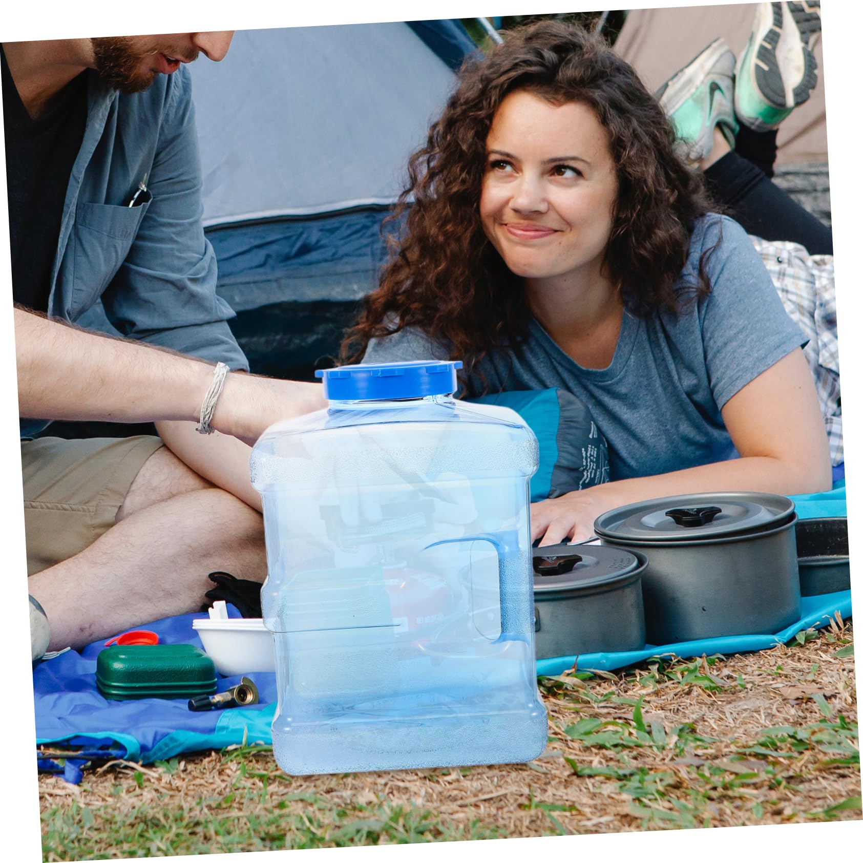 ifundom Camping Wasserkanister Robuster Wasserbehälter mit Tragegriff für Outdoor Aktivitäten Sicheres Trinkwasser Geräumiger Stauraum für Campingbedarf