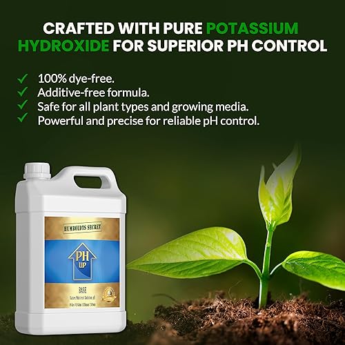 Miniatura 2 de Humboldts Secret pH Up - Estabilizador de pH hidropónico y nutritivo del suelo para plantas - 1 galón
