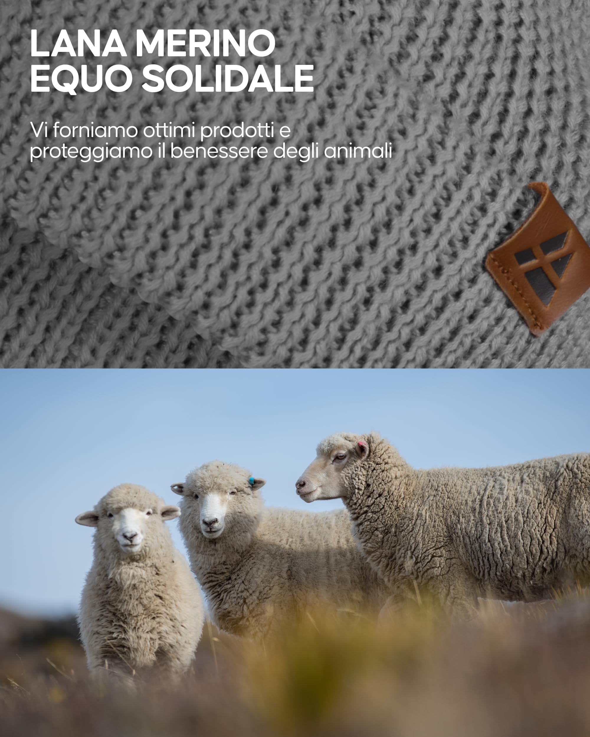 DANISH ENDURANCE Cappello Lana Merino, Berretto Uomo Donna Invernale, Beanie in Maglia Termica