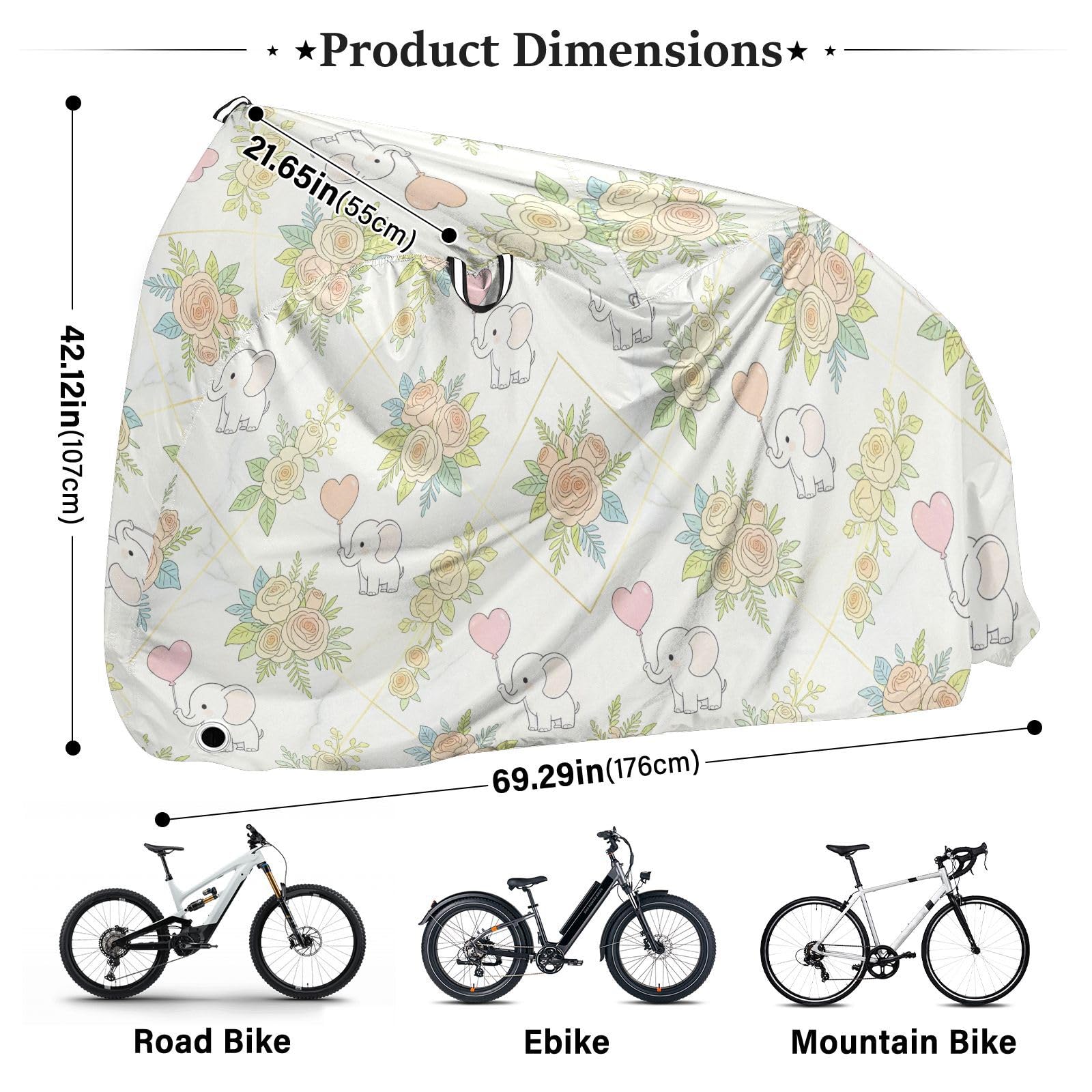 Housse de vélo en polyester imperméable, isolation thermique