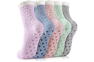Fuzzy House Socks for Women with Sure-Grip Soles