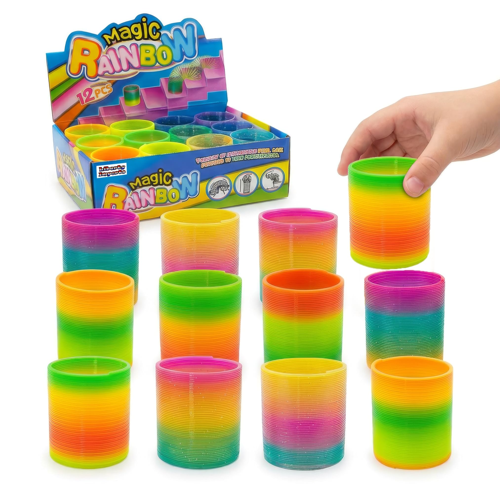 XYLISH RAINBOW ASSORT ★39個セット★ Amazon.com: Liberty Imports 12 PCS Magic Rainbow Coil Springs