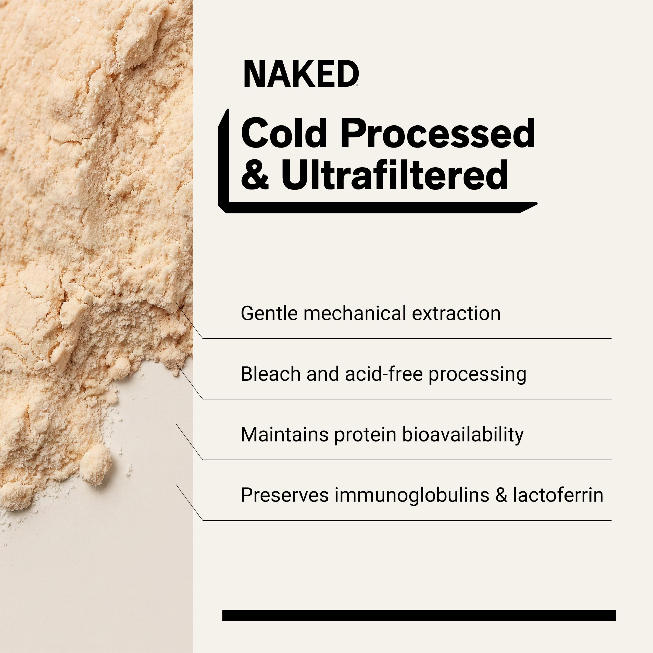 NAKED Whey Chocolate Peanut Butter Protein Powder, Grass Fed Whey, No GMO, No Soy, and Gluten Free. Nothing Artificial, Aid Growth and Recovery - 21 Servings — Amazon image 4