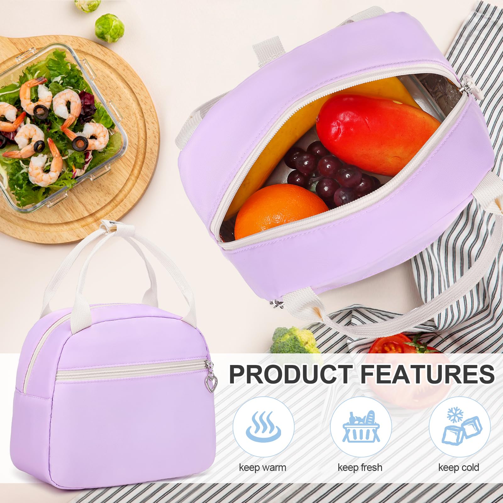 DIGOBAY Mochilas para niñas, mochila escolar de 3 piezas con lonchera y estuche para lápices para adolescentes y niñas