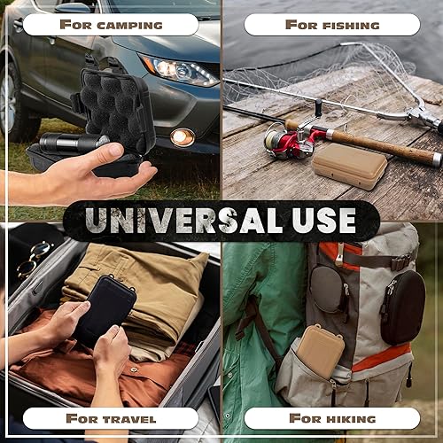 Miniatura 5 de 2 fundas rígidas pequeñas con espuma  Caja pequeña impermeable de 4.92 x 2.95 pulgadas, contenedores geocache  Funda parcialmente impermeable con