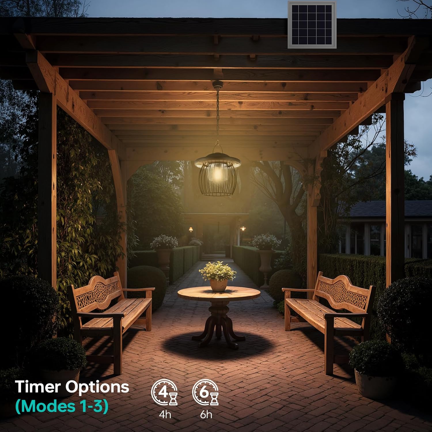 Deogos 3000LM Solar Shed Light Outdoor Indoor,Solar Powered Gazebo Light 4400mAh Battery with Motion Sensor and 3 Color Temperatures Day & Night Use Waterproof with Remote for Shed Gazebo Barn Garage