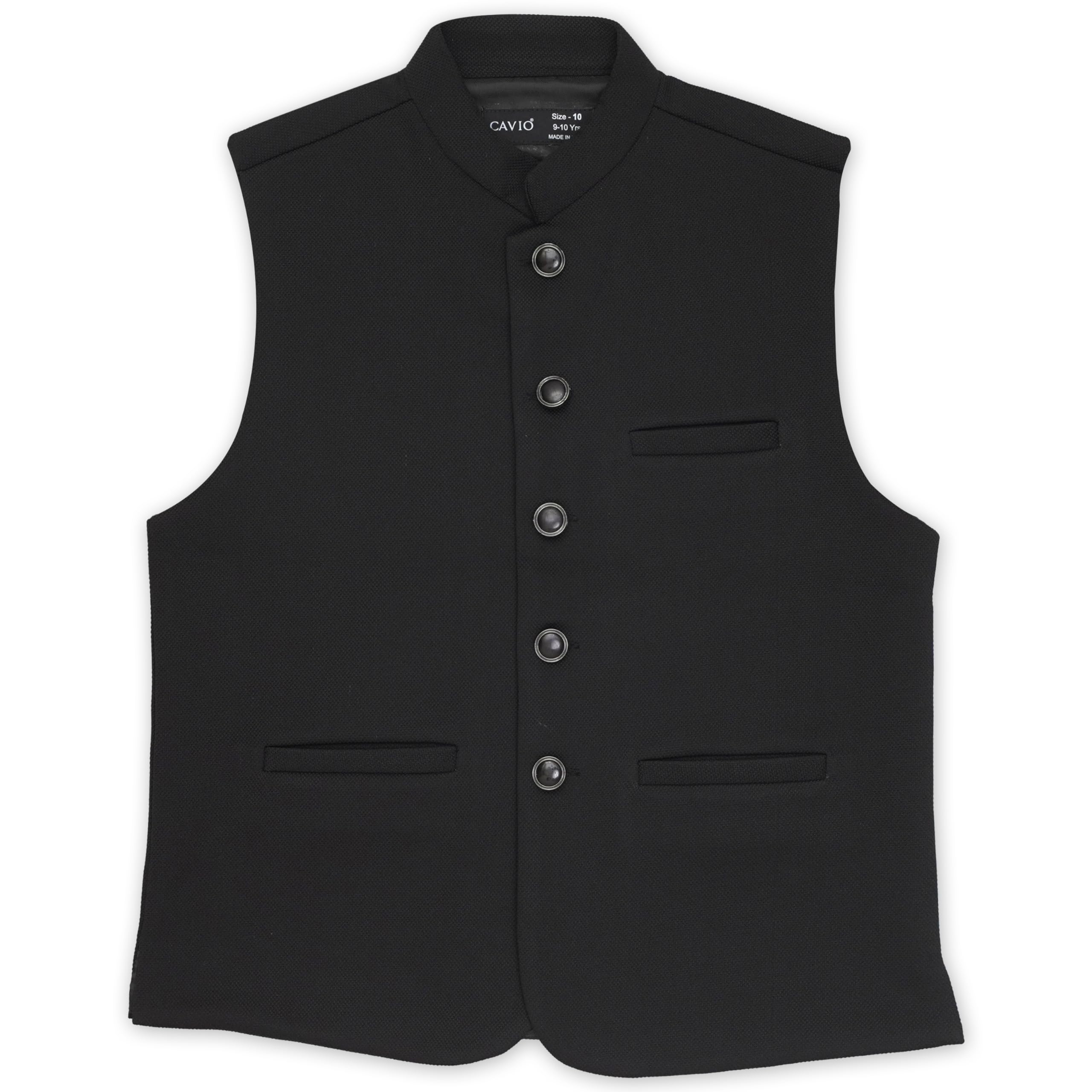 Boys Solid Nehru Jacket-image-25