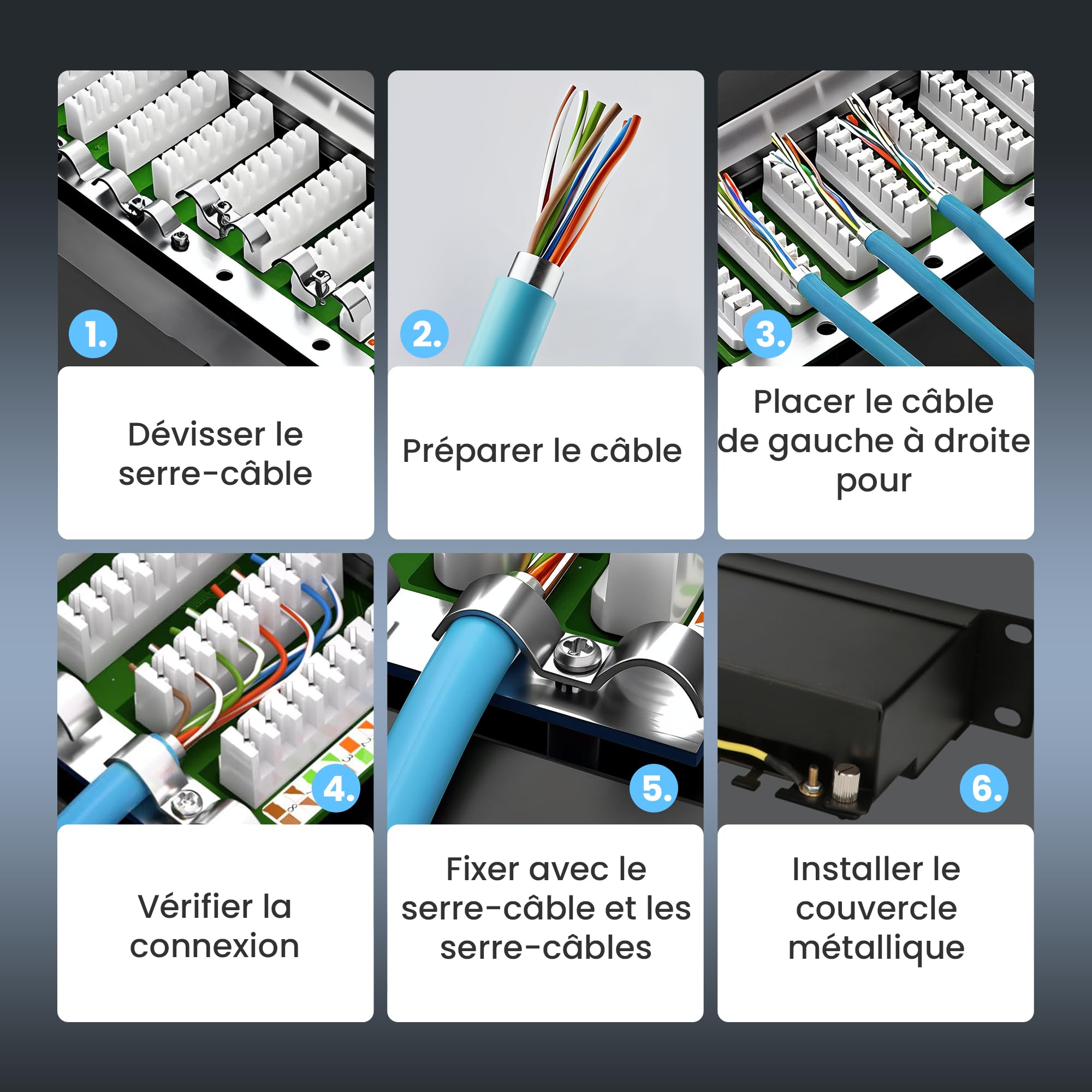 Extralink Panneau de Brassage 24 Ports RJ45 Cat 6 STP 19 Pouces 1U Rack | 24 ports RJ45 de catégorie 6 réunis sur une seule unité : 482,6 mm de large pour toute baie de brassage 19 pouces.
