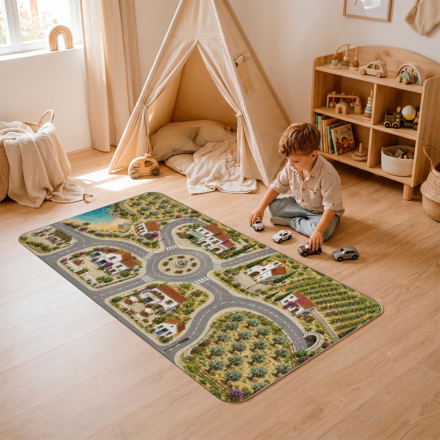 Alfombra Vinílica Infantil Carretera | Mediterráneo | 800х1600 cm