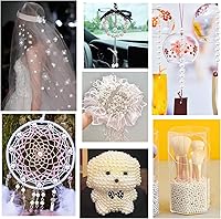 Vista 6 de TOAOB - Juego de 1400 cuentas de perlas blancas de 0.157 a 0.472 pulgadas (0.157 in) a 0.472 pulgadas (0.157 in) a 0.472 pulgadas (4 a 0.472 in)